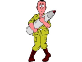 Sticker Custom Preview Image #088758 Military Cartoons Holding Missile1