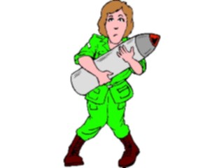 Sticker Custom Preview Image #088759 Military Cartoons Holding Missile2