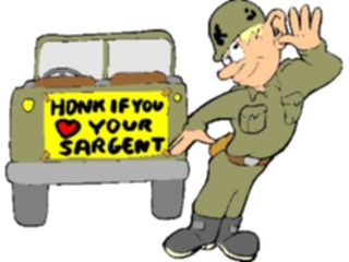 Sticker Custom Preview Image #088760 Military Cartoons Honkfor Sergeant