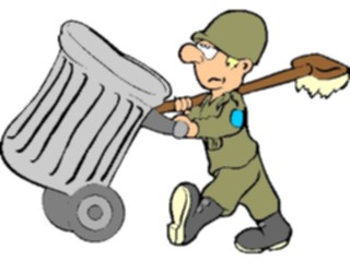 Sticker Custom Preview Image #088767 Military Cartoons Janitor
