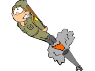 Sticker Custom Preview Image #088776 Military Cartoons Launchedfrom Cannon
