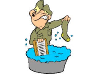 Sticker Custom Preview Image #088777 Military Cartoons Laundry