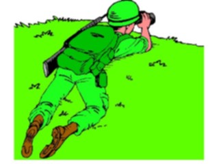 Sticker Custom Preview Image #088778 Military Cartoons Lookout