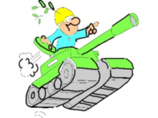Sticker Custom Preview Image #088781 Military Cartoons Manin Tank