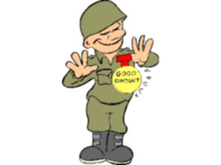 Sticker Custom Preview Image #088784 Military Cartoons Medalof Good Conduct