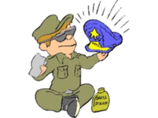 Sticker Custom Preview Image #088821 Military Cartoons Polishing Hat