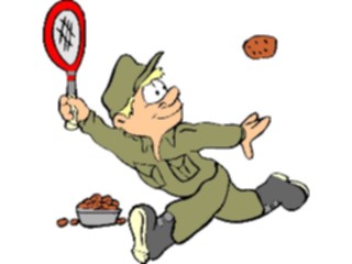 Sticker Custom Preview Image #088825 Military Cartoons Potato Tennis