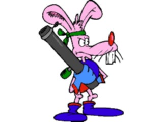 Sticker Custom Preview Image #088828 Military Cartoons Rabbitwith Bazooka