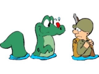 Sticker Custom Preview Image #088894 Military Cartoons Soldier Alligator