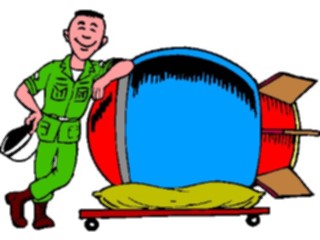Sticker Custom Preview Image #088899 Military Cartoons Soldier Bomb1
