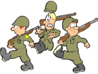 Sticker Custom Preview Image #088916 Military Cartoons Soldier Frightened