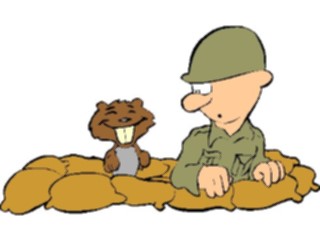 Sticker Custom Preview Image #088918 Military Cartoons Soldier Gopher