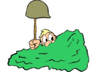Sticker Custom Preview Image #088923 Military Cartoons Soldier Hiding1