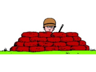 Sticker Custom Preview Image #088925 Military Cartoons Soldierin Foxhole1