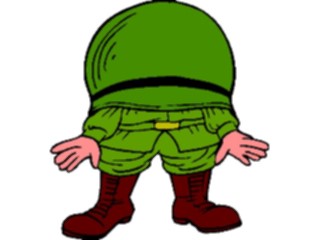 Sticker Custom Preview Image #088927 Military Cartoons Soldierin Helmet1