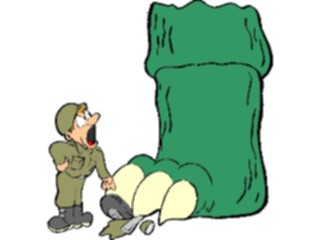 Sticker Custom Preview Image #088946 Military Cartoons Soldier Meets T Rex