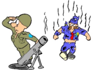 Sticker Custom Preview Image #088951 Military Cartoons Soldier Mortar