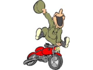 Sticker Custom Preview Image #088952 Military Cartoons Soldieron Motorcycle