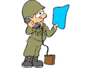 Sticker Custom Preview Image #088953 Military Cartoons Soldieron Radio