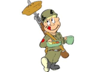 Sticker Custom Preview Image #088958 Military Cartoons Soldier Pie