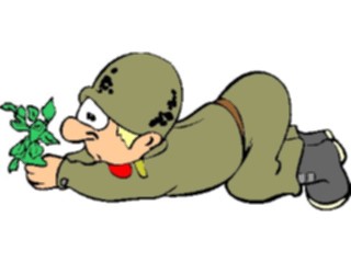 Sticker Custom Preview Image #088960 Military Cartoons Soldier Plant