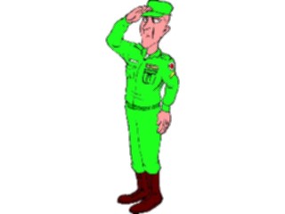 Sticker Custom Preview Image #088965 Military Cartoons Soldier Saluting1