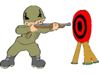 Sticker Custom Preview Image #088969 Military Cartoons Soldier Shooting Target