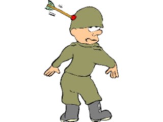 Sticker Custom Preview Image #088970 Military Cartoons Soldier Shotin Helmet