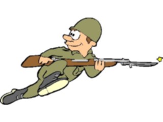 Sticker Custom Preview Image #088986 Military Cartoons Soldierwith Bayonet