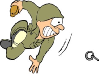 Sticker Custom Preview Image #088988 Military Cartoons Soldierwith Grenade