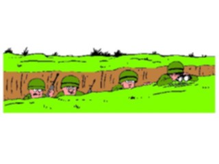 Sticker Custom Preview Image #088999 Military Cartoons Soldiersin Foxhole2