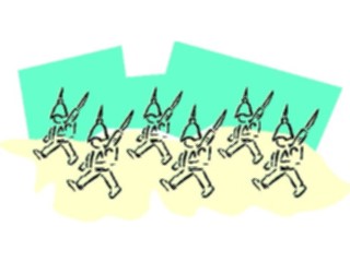 Sticker Custom Preview Image #089000 Military Cartoons Soldiers Marching