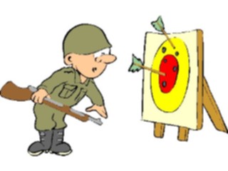 Sticker Custom Preview Image #089019 Military Cartoons Target Practice