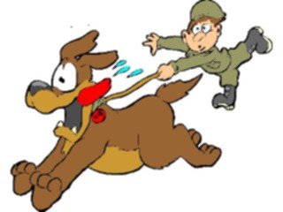 Sticker Custom Preview Image #089031 Military Cartoons Walking Dog