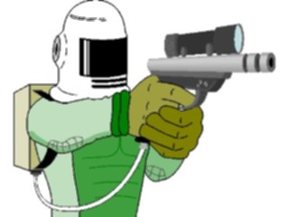 Sticker Custom Preview Image #089100 Military General Flamethrower