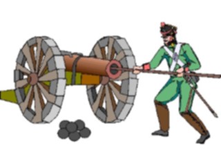 Sticker Custom Preview Image #089615 Military Historical Soldierwith Cannon