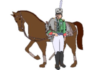 Sticker Custom Preview Image #089616 Military Historical Soldierwith Horse