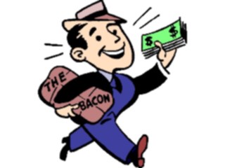 Sticker Custom Preview Image #089915 Money Cartoons Bringing Homethe Bacon