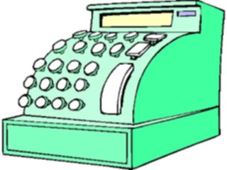 Sticker Custom Preview Image #089930 Money Cartoons Cash Register3