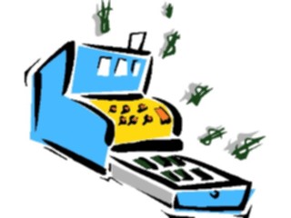 Sticker Custom Preview Image #089931 Money Cartoons Cash Register4