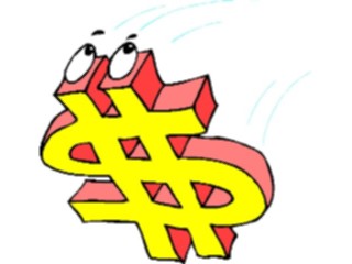 Sticker Custom Preview Image #089972 Money Cartoons Dollar Sign Falling