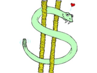 Sticker Custom Preview Image #089975 Money Cartoons Dollar Sign Snake