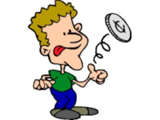 Sticker Custom Preview Image #090002 Money Cartoons Flipping Coin2