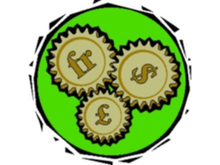 Sticker Custom Preview Image #090005 Money Cartoons Foreign Coin Gears