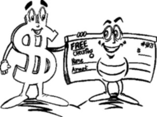 Sticker Custom Preview Image #090007 Money Cartoons Free Checking