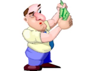 Sticker Custom Preview Image #090024 Money Cartoons Inspecting Money