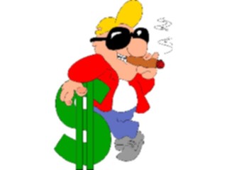 Sticker Custom Preview Image #090039 Money Cartoons Man1