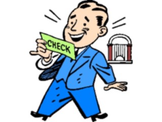 Sticker Custom Preview Image #090044 Money Cartoons Man Holding Check1