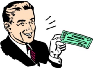 Sticker Custom Preview Image #090046 Money Cartoons Man Holding Check3