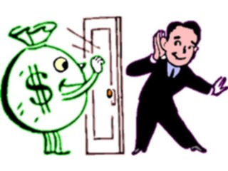 Sticker Custom Preview Image #090124 Money Cartoons Money Knockingat Your Door